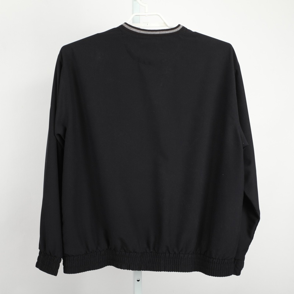 Nike Golf Jacket Mens Large Black Pullover V Neck Pockets Windshirt No Logo - Picture 3 of 13